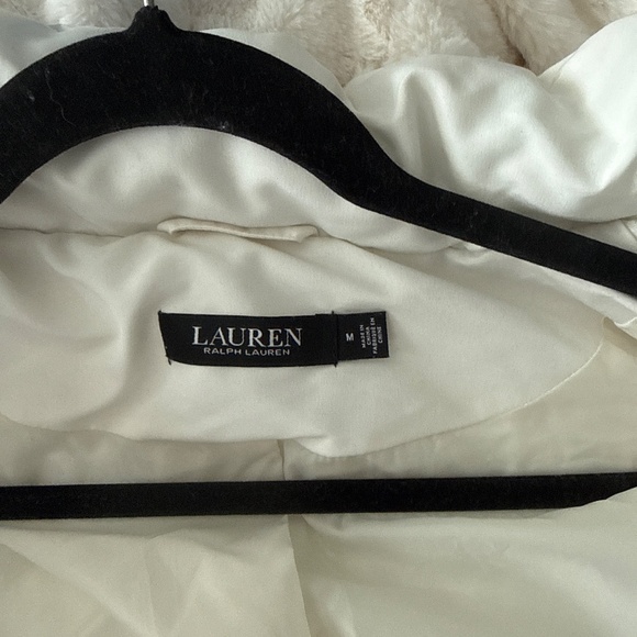 Lauren Ralph Lauren Women’s Long Puffer Coat – Size M – White - Picture 2 of 4